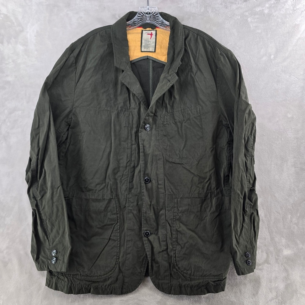 Relwen Fly Weight Waxed Blazer Mens 2XL Green Chore Jacket Coat Huckberry New